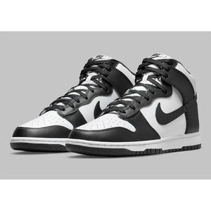 Nike Black and White High Top Dunks Panda - Women’s 10, Like New